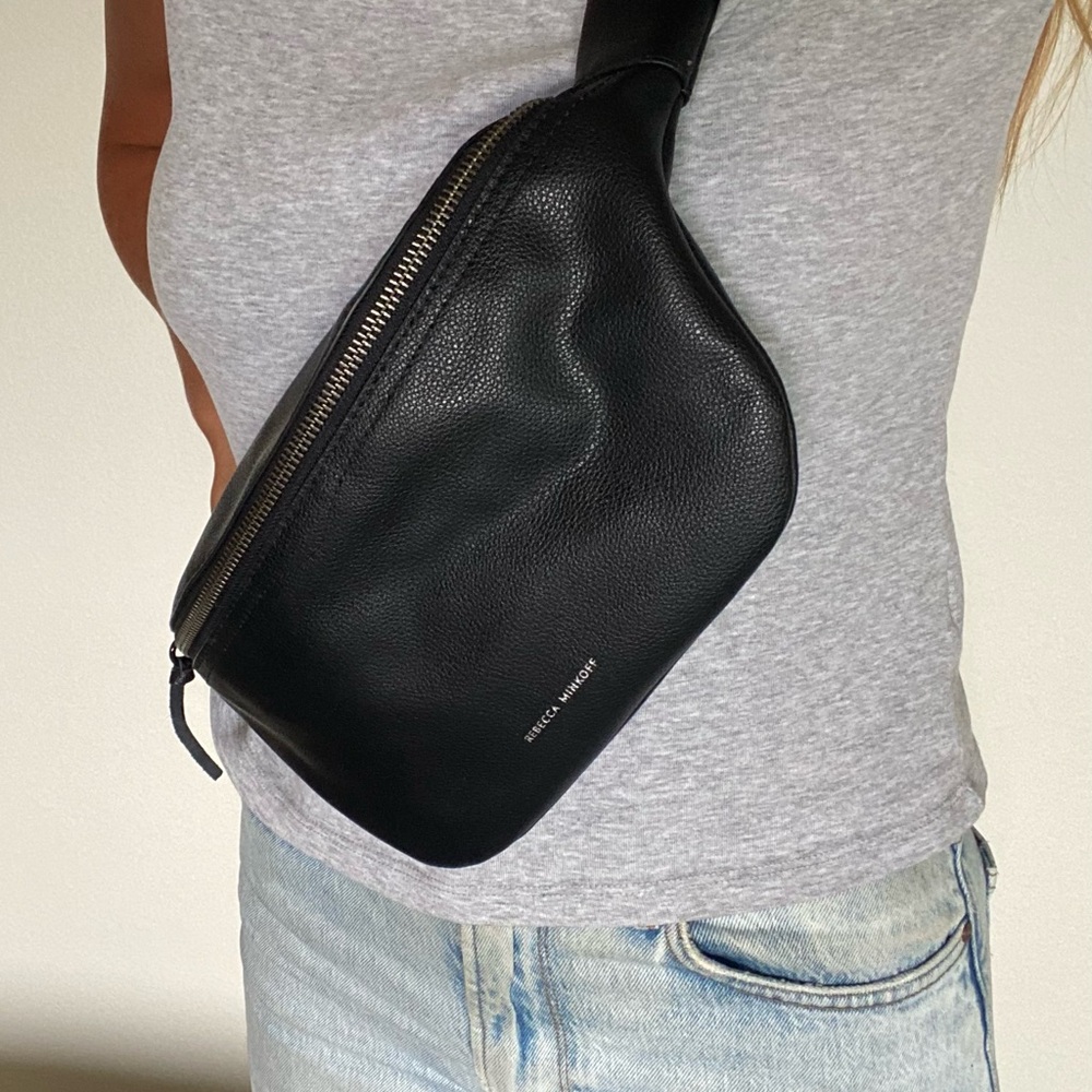 Rebecca Minkoff Black Leather Sling Bag